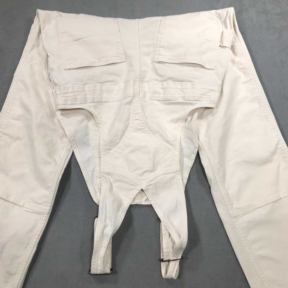 Carhartt Overalls Womens S White Loose Fit Canva Rugged Flex Loose Fits Bibs - Picture 9 of 11